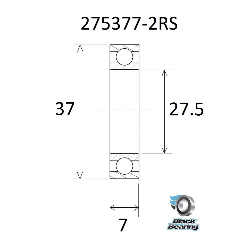 Blackbearing Kugellager B3 - 24427-2RS 24x42x7mm Für Fahrräder