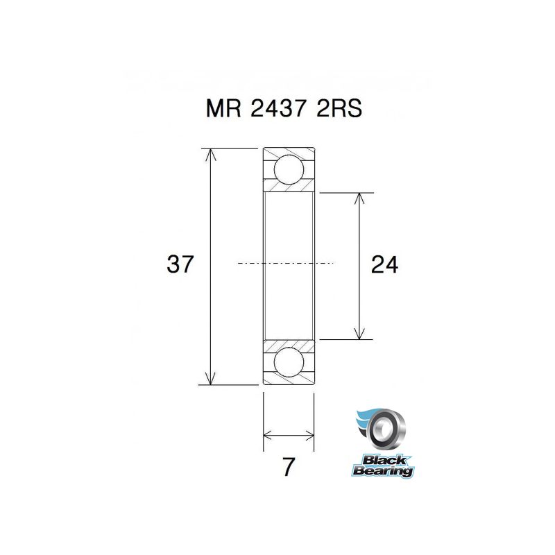 BLACK BEARING roulement pédalier B3 - PF2437