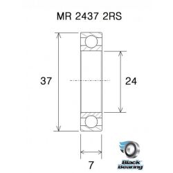 BLACK BEARING Céramique - Roulement MR-2437-2RS