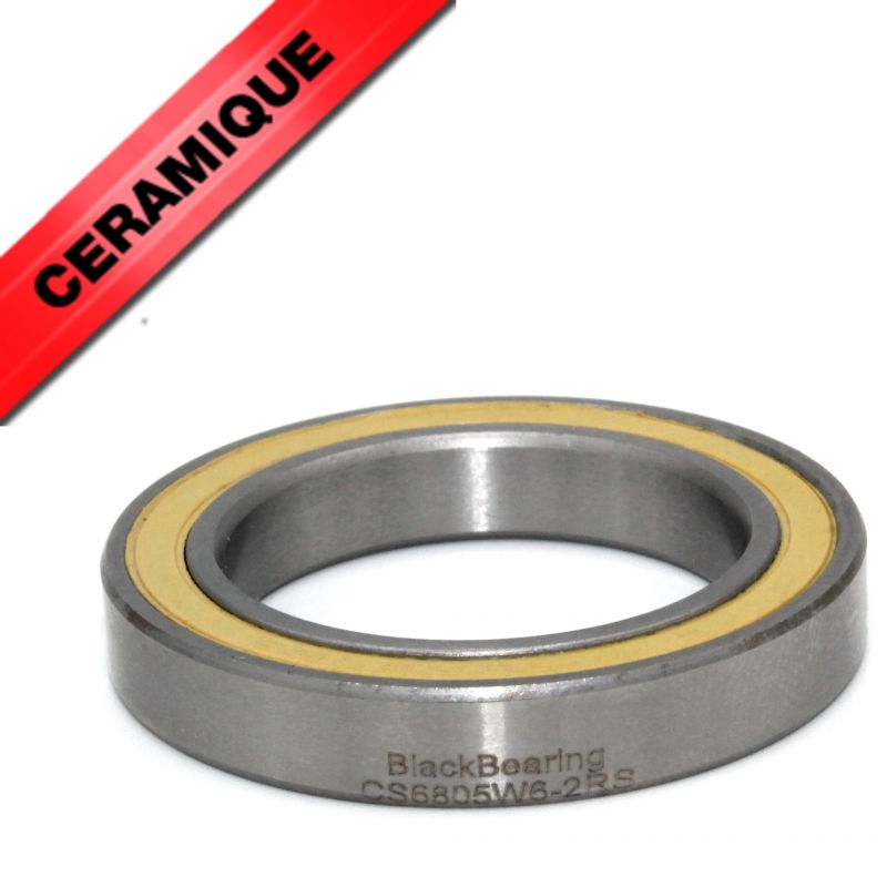 BLACK BEARING Céramique roulement 61805-2RS / 6805-2RS  W6