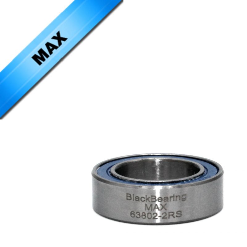 BLACK BEARING roulement 63802 2RS Max
