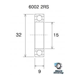 BLACK BEARING B3 Inox roulement 6002-2RS