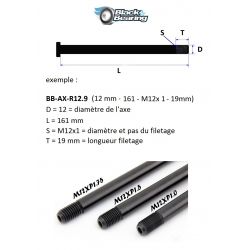 Axe de roue Blackbearing - F12.1QR - (12 mm - 120 - M12x1,5 - 13 mm)