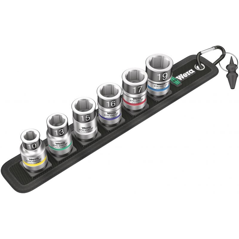 Wera - set douilles 1/2 avec fonction retenue écrou - 6 pces Wera - set douilles 1/2 avec fonction retenue écrou - 6 pces