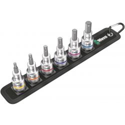 Wera - set embouts allen (6 pans) - 1/2 avec fonction retenue vis - 6 pces