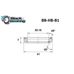 Black bearing - B1 - Roulement de jeu de direction 30.15 x 41 x 7 mm
