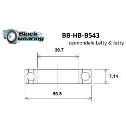 Black Bearing  - Roulement direction headshock Cannondale - Black Oxide- B 543 Max  2RS