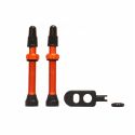 MOMUM - Set 2 valves aluminium base ronde - TAV - 44mm - ORANGE
