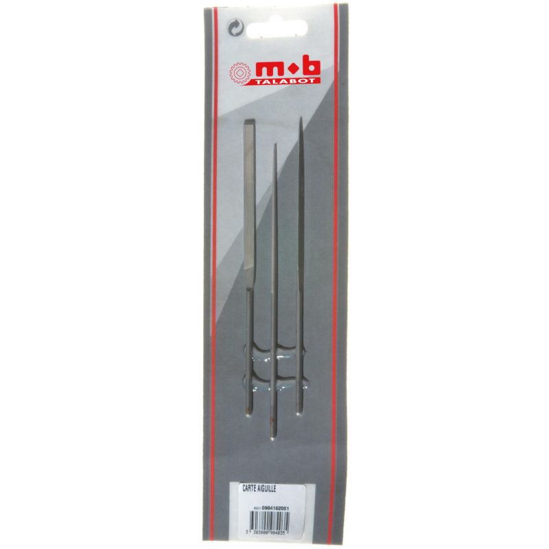 MOB - Jeu de 3 limes aiguilles sur carte MOB - Jeu de 3 limes aiguilles sur carte
