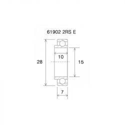 Roulement Max - BLACKBEARING - 61902-2rs / 6902-2rs max e