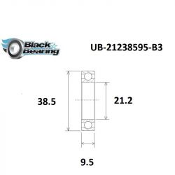 Roulement B3 - BLACKBEARING - 21238595-2rs