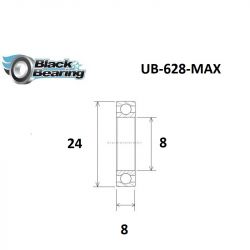 Roulement MAX - BLACKBEARING - 628-2rs