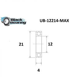 Roulement B3 - BLACKBEARING - 12214-2rs