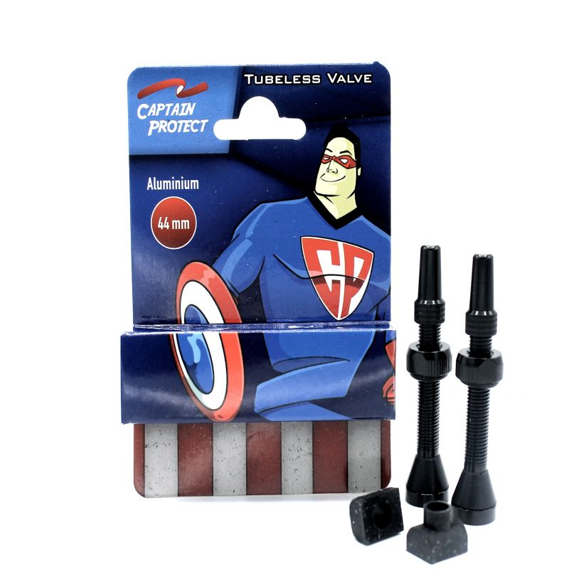 CAPTAIN PROTECT - valves alu. 44 mm - noir 