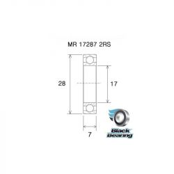 Roulement B5 - BLACKBEARING - 17287-2rs