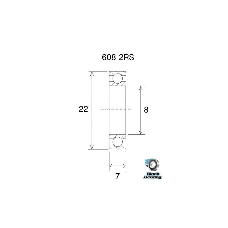 Roulement 608-2rs EJE, Roulements rigides à billes à une rangée